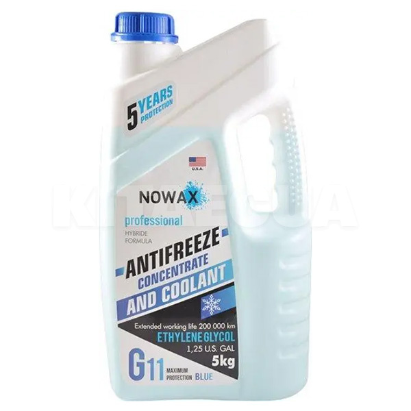 Антифриз-концентрат голубой 5кг G11 -40°C NOWAX (NX05006)