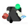 Перехідник 1-фаза (силова вилка) - 3-фази (силова розетка) ECOFACTOR (Adapter-7 plug 3x32A)