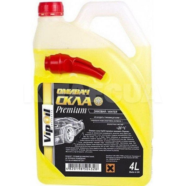 Омыватель зимний Premium 4л "персик" -20°c VipOil (0279958)