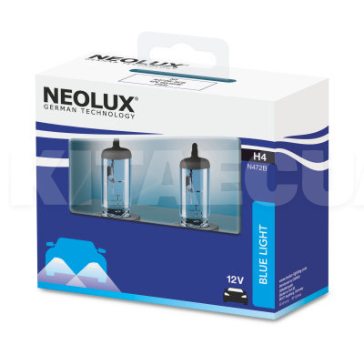 Галогенні лампи H4 60/55W 12V Blue Light комплект NEOLUX (NE N472B-SCB) - 5