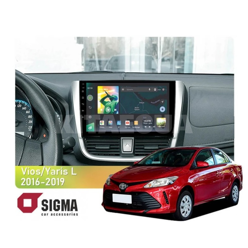 Штатна магнітола X10232 2+32 Gb 10" Toyota Yaris L 2016-2019 SIGMA4car (34227)