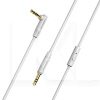 Кабель mini Jack 3.5 mm - mini Jack 3.5 mm 1м белый угловой с микрофоном BOROFONE (BL5B)