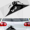 Наклейка для автомобіля водонепроникна 19х7см чорна (Slit-Stickers-black)