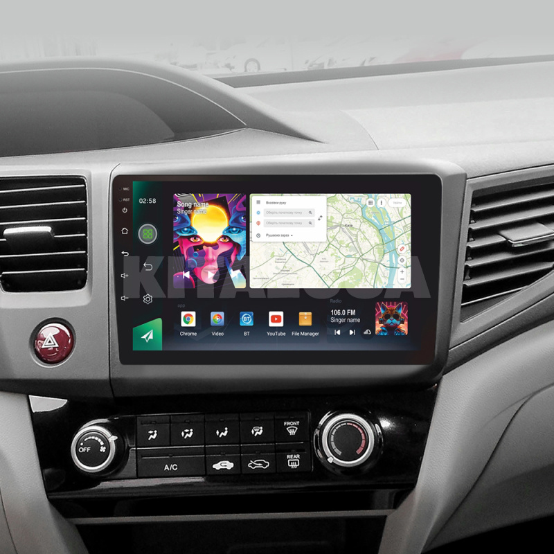 Штатная магнитола PRO 9464 4+64 Gb 9" Honda Civic 9 FD 2011-2015 SIGMA4car (39621) - 3