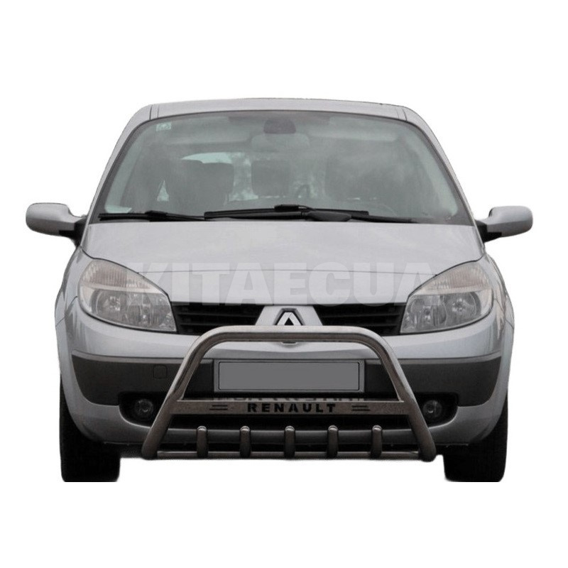 Кенгурятник WT004 Renault Scenic 2003-2009 нержавеющая сталь CAN (dd22701) - 3
