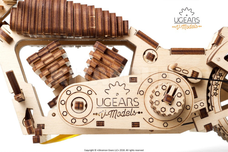 Механическая модель "Байк VM-02" UGEARS (70051) - 6