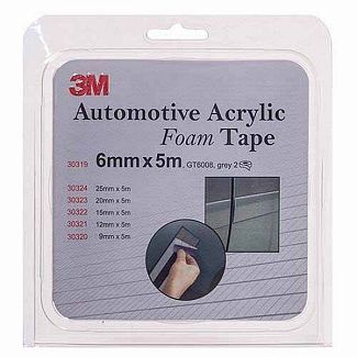 Двусторонняя лента 5 м х 15 мм темно-серая 3M