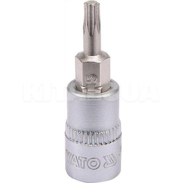 Головка торцевая с насадкой 37 мм 1/4“ Torx T15 YATO (YT-04303)