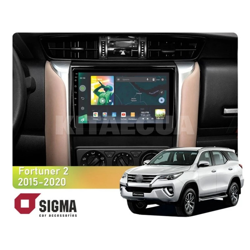 Штатна магнітола X9232 2+32 Gb 9" Toyota Fortuner 2 2015-2018 SIGMA4car (33846)