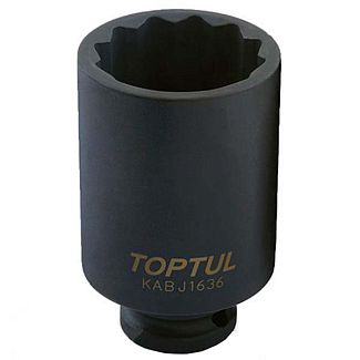 Головка торцевая ударная 12-гранная удлиненная36 мм 1/2" 78 мм TOPTUL