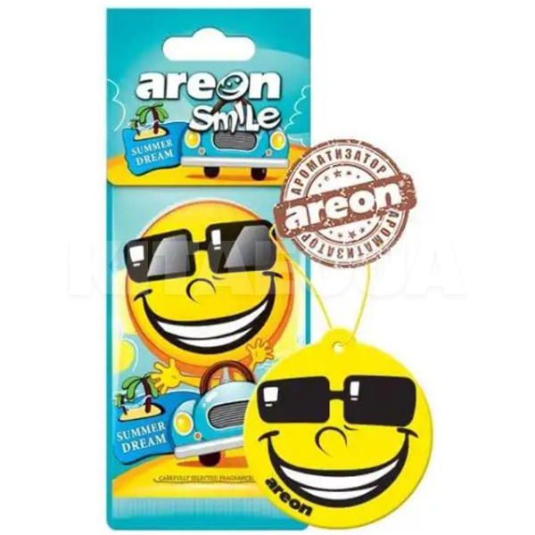 Ароматизатор сухий листочок "літня мрія" Smile Dry Summer Dream AREON (ASD23)