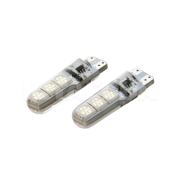 LED лампа для авто T10 W3W/W5W 12V 6 светодиодов (комплект) TBS Design (00-00020582)