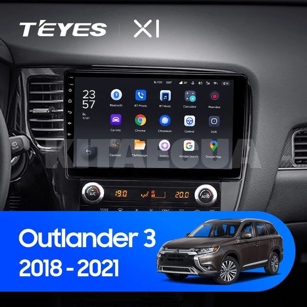 Штатна магнітола X1 2+32Gb 10" Mitsubishi Outlander 3 GF0W 2018-2021 (A) Teyes (28477) - 2