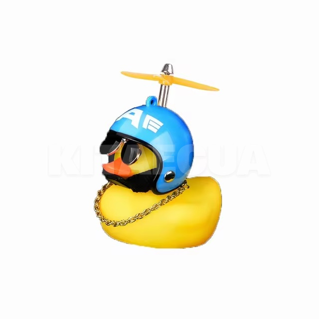 Фигурка в автомобиль "Утка с голубым шлемом" (duck-with-helmet-Y)