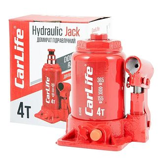 Домкрат гідравлічний пляшковий 4т (180мм-340мм) CARLIFE