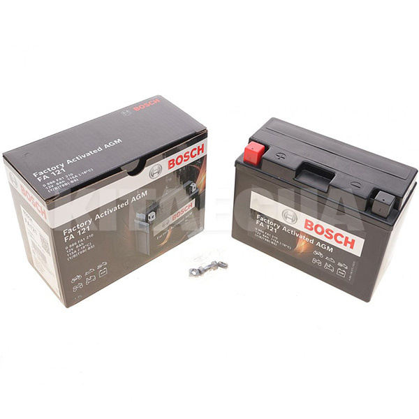 Мото аккумулятор FA 121 8Ач 115А "+" слева BOSCH (0 986 FA1 210) - 2