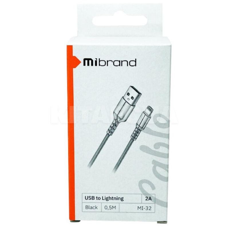 Кабель USB - microUSB 2A MI-32 0.5м черный Mibrand (MIDC/3205MB) - 2