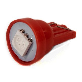 LED лампа для авто W5W T10 0.45W червоний AllLight