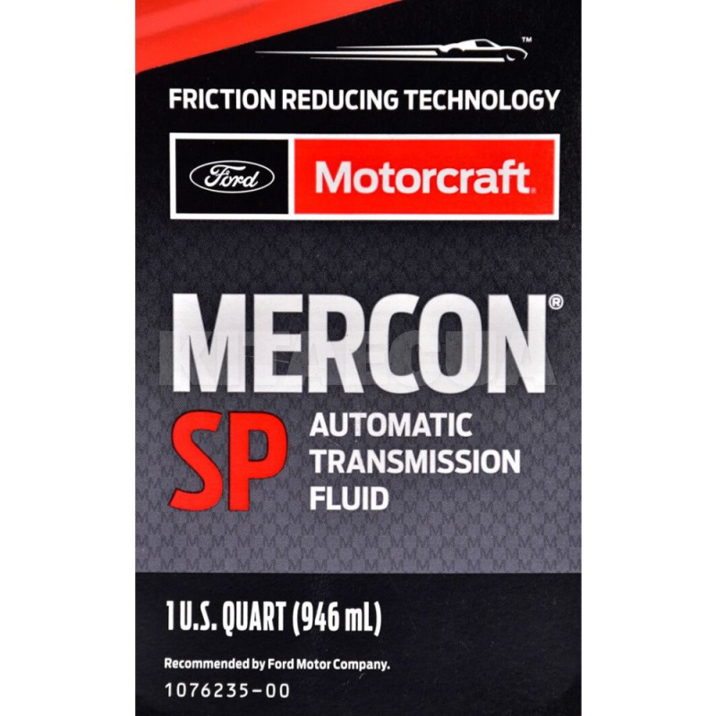 Масло трансмиссионное синтетическое 0.946л ATF Mercon SP Motorcraft (XT6QSP) - 2