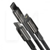 Кабель USB microUSB/Lightning/Type-C 3.5А Tungsten Gold 3-in-1 1.5м чорний BASEUS (CAMLTWJ-01)
