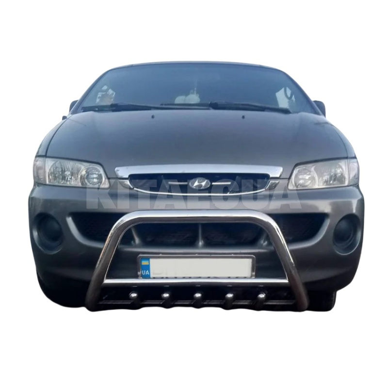 Кенгурятник Hyundai H-1 1998-2007 нержавеющая сталь CAN (dug673891) - 2