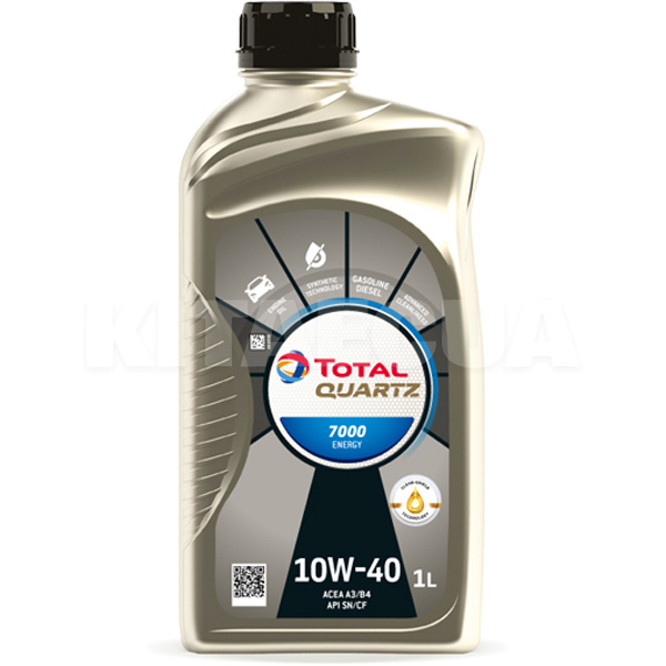 Масло моторное полусинтетическое 1л 10W-40 Quartz 7000 Energy TOTAL (203705)