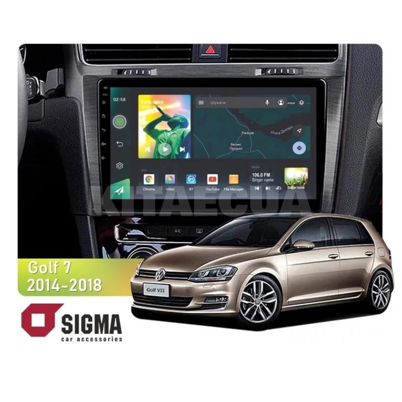 Штатная магнитола X10232 2+32 Gb 10" Volkswagen Golf 7 MK7 2014-2018 (F2) SIGMA4car (34230)