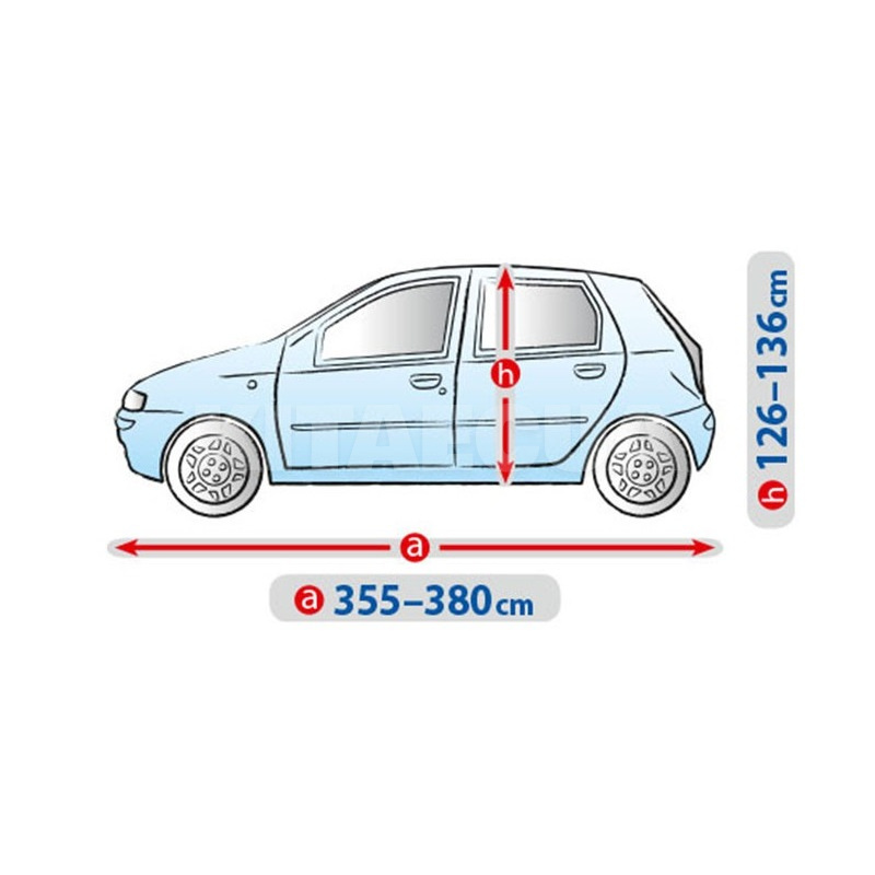 Тент на авто Basic Garage М1 380x148x136 см хетчбек Kegel-Blazusiak (5-3954-241-3021) - 3