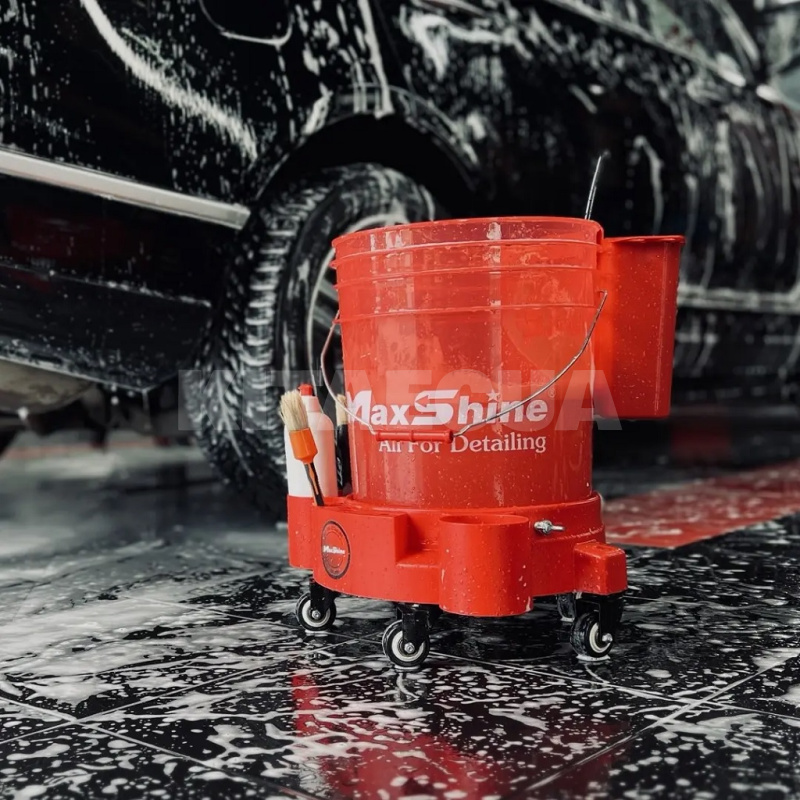 Ведро с крышкой для мойки авто Detailing Bucket Red 20л красное MaxShine (MSB002-R) - 3
