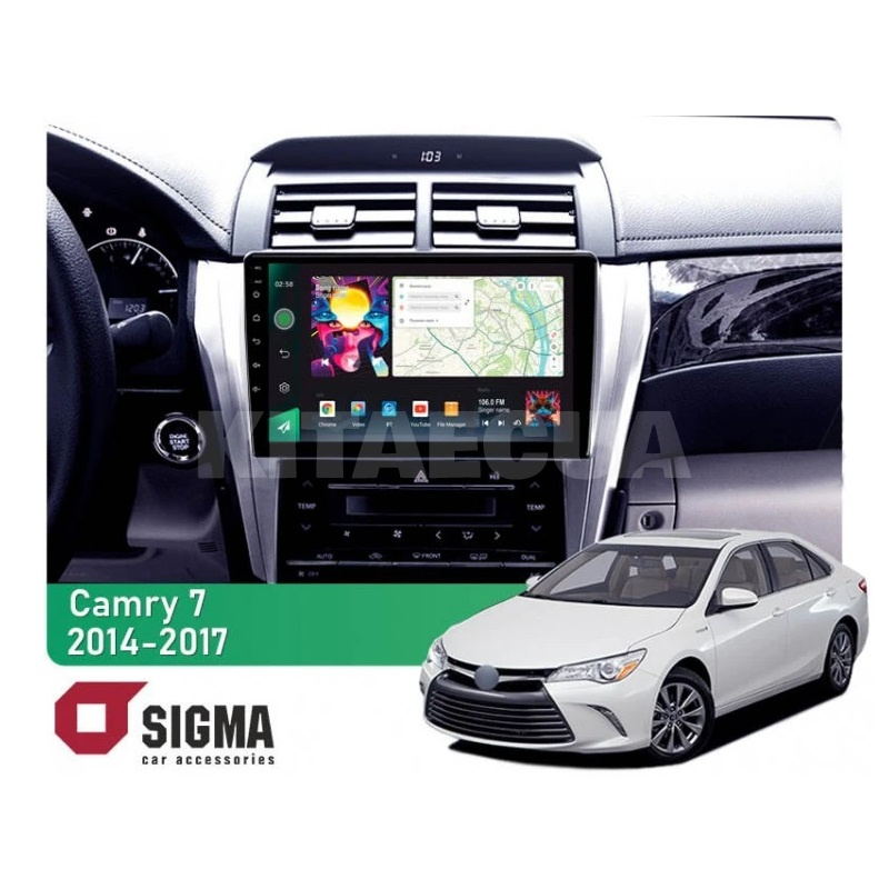 Штатна магнітола PRO 10464 4+64 Gb 10 Toyota Camry 7 XV 50 2014-2017 (A) SIGMA4car (40169)