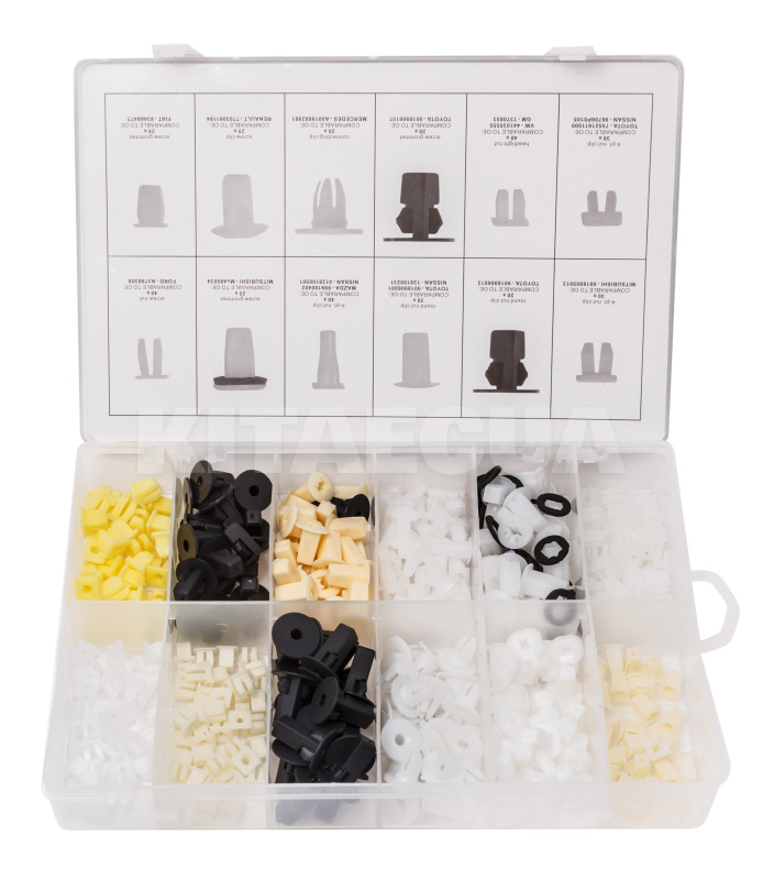 Набор пластиковых крепежей универсальных 350 предметов Forsage (F-01Z0235)