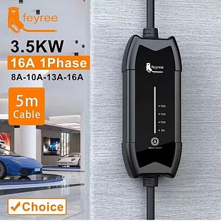 Зарядка для электромобиля 3.7 кВт 16А 1-фаза Type 2 (европейское авто) Flying Cat FEYREE