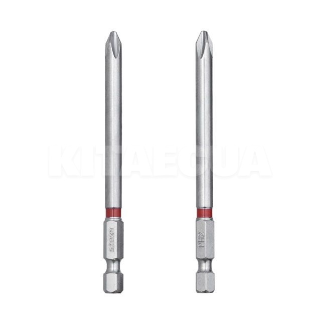 Комплект бит удлиненных PH2 1/4" 90мм S2 2шт. Intertool (VT-0224) - 2