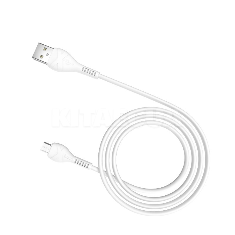 Кабель USB microUSB 2.4A X37 1м білий HOCO (6931474710505) - 3