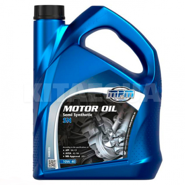 Масло моторне Напівсинтетичне 5л 10W-40 SN MPM (MPM 04005S)