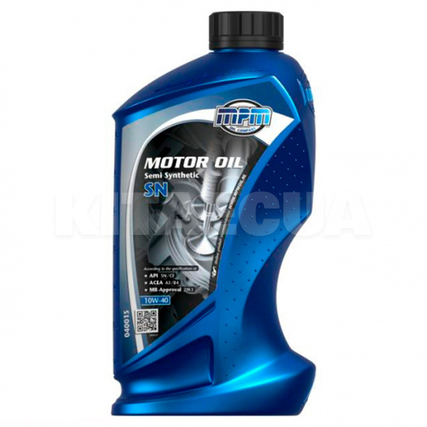 Масло моторне Напівсинтетичне 1л 10W-40 SN MPM (MPM 04001S)