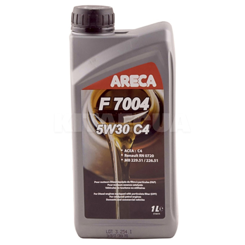 Масло моторное синтетическое 1л 5W-30 F7004 ARECA (050894)