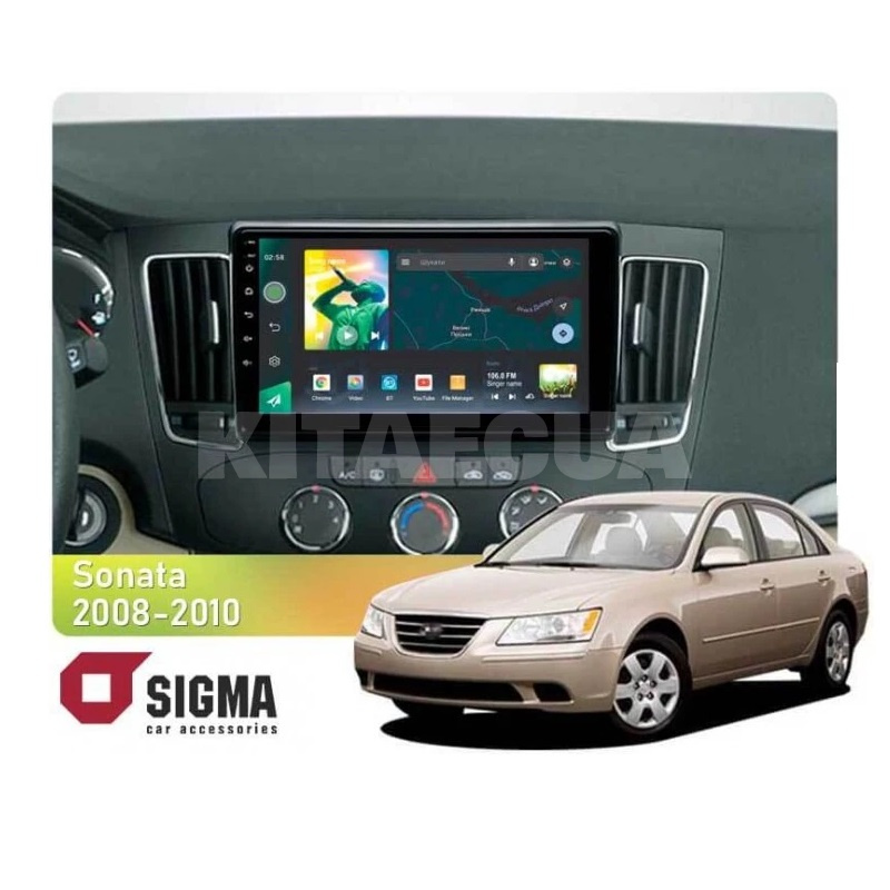 Штатная магнитола X9232 2+32 Gb 9" Hyundai Sonata NF 2008-2010 (F2) SIGMA4car (36969)