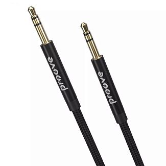 Кабель mini Jack 3.5 mm - mini Jack 3.5 mm 1м черный PROOVE