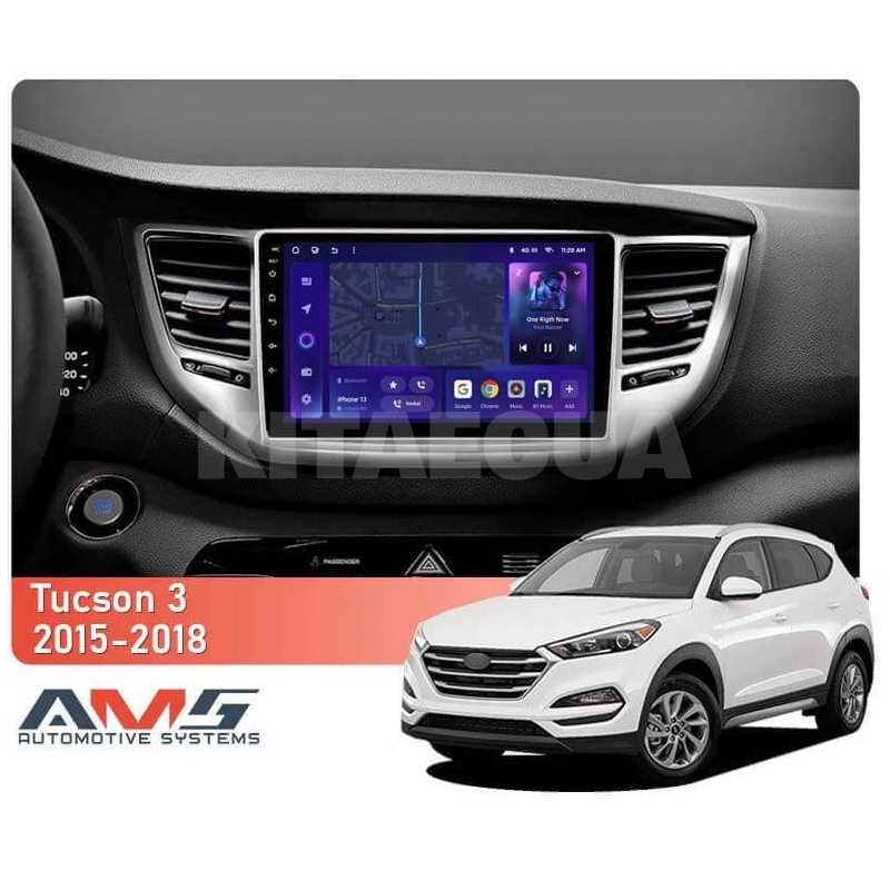 Штатна магнітола MOSS M3 4+32 ГБ 9" Hyundai Tucson 3 2015-2018 (B) AMS (50019) - 2