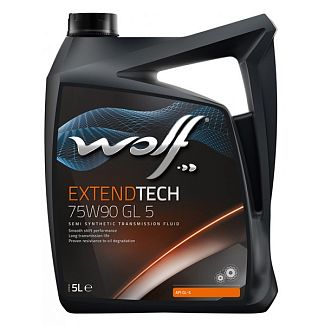 Масло трансмісійне напівсинтетичне 5л 75W-90 GL 5 Extendtech WOLF