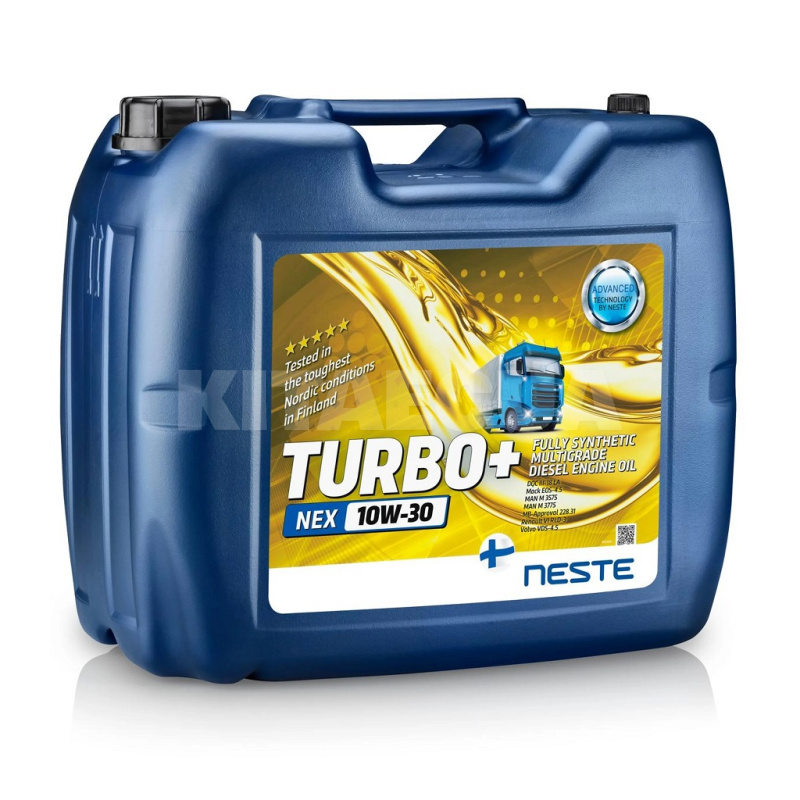 Масло моторне синтетичне 20л 10W-30 Turbo+ NEX NESTE (187220)