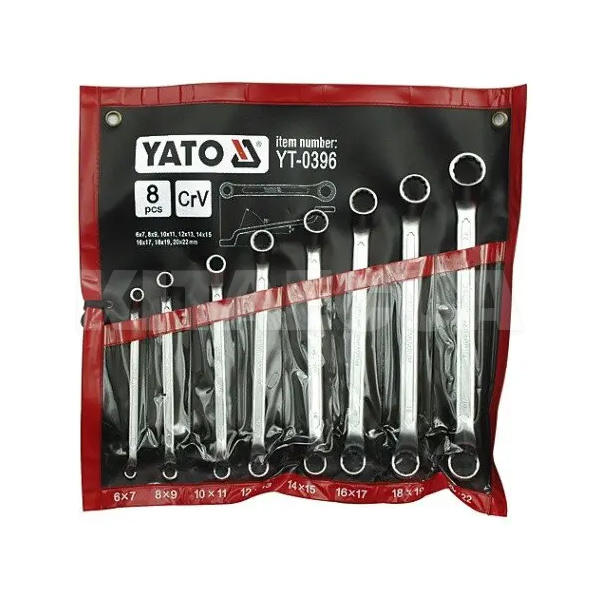 Набір ключів накидних кут 75 ° (6-22мм) 8 предметів YATO (YT-0396)