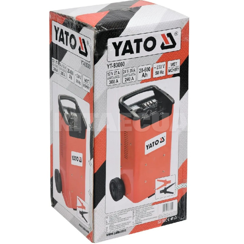 Пуско-зарядное устройство для акамулятора 12/24В 240А 600Ач трансформаторное YATO (YT-83060) - 3