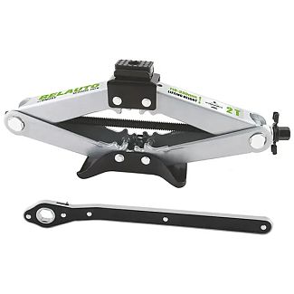 Домкрат механічний ромбоподібний до 2т (120мм-413мм) з гумовою накладкою з тріскачкою BELAUTO