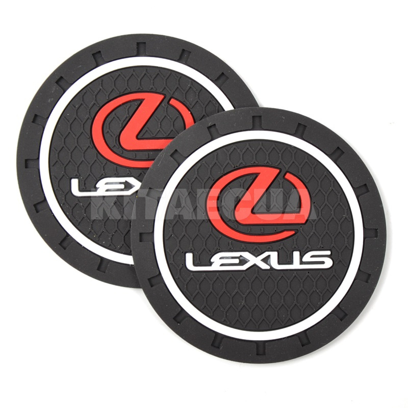 Коврики антискользящие в подстаканник 7 см Lexus (2шт.) (4418)