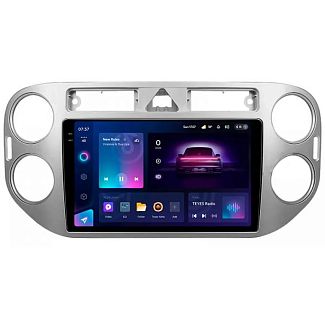 Штатная магнитола CC3 2k 4+32Gb 9" Volkswagen Tiguan 1 NF 2006-2017 (F2) серебристая Teyes