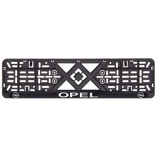 Рамка номерного знака пластик, c рельефной надписью OPEL VITOL