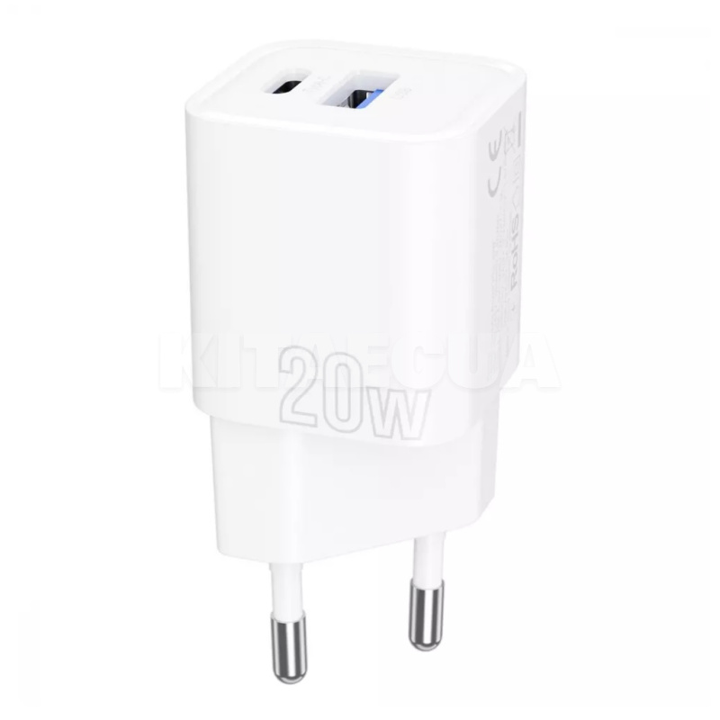 Зарядное устройство 20W Type-C+USB Silicone Power белое PROOVE (491830003)