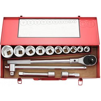 Набір торцевих 6-гранних головок 14 предметів 22-50 мм 3/4" FORCE